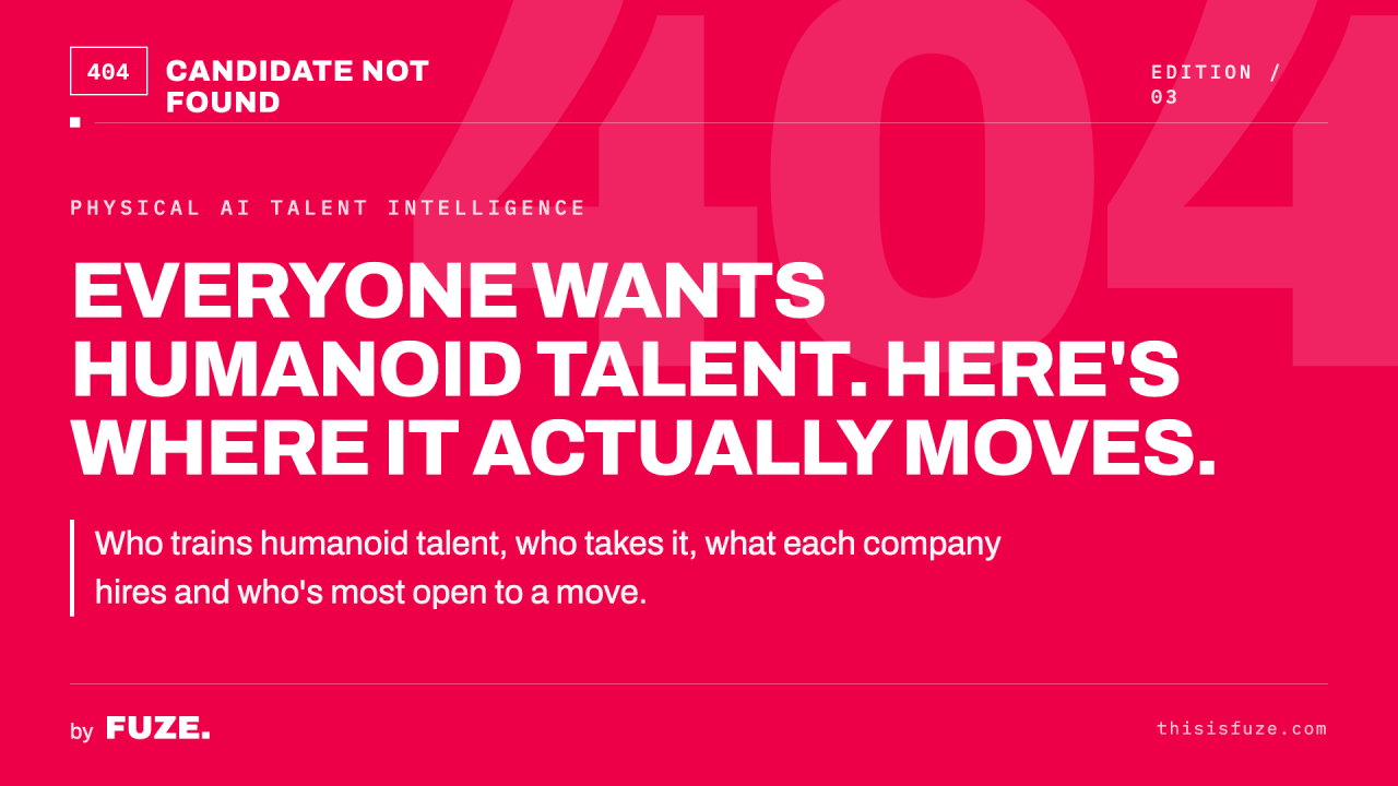 Everyone wants humanoid talent. Here's where it actually moves.